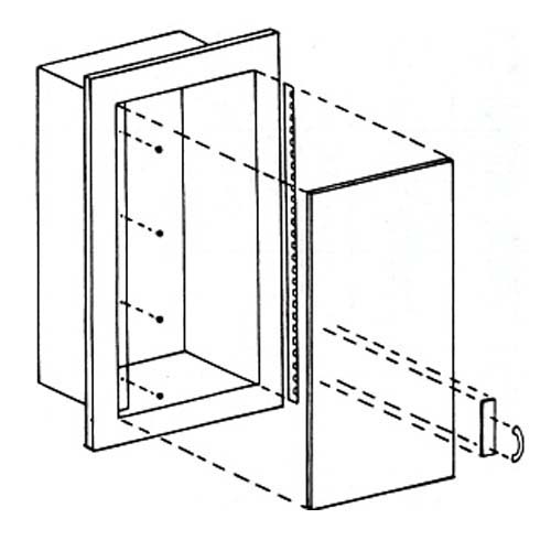 Medallion Fire Extinguisher Cabinet- Line Drawing